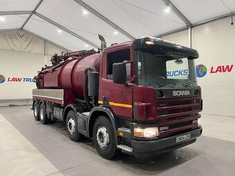 Scania 124 flatbed truck